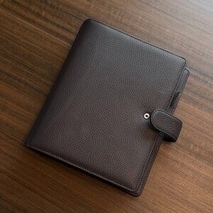 Filofax Norfolk A5 Leather Organizer & Cloth & Paper accessories